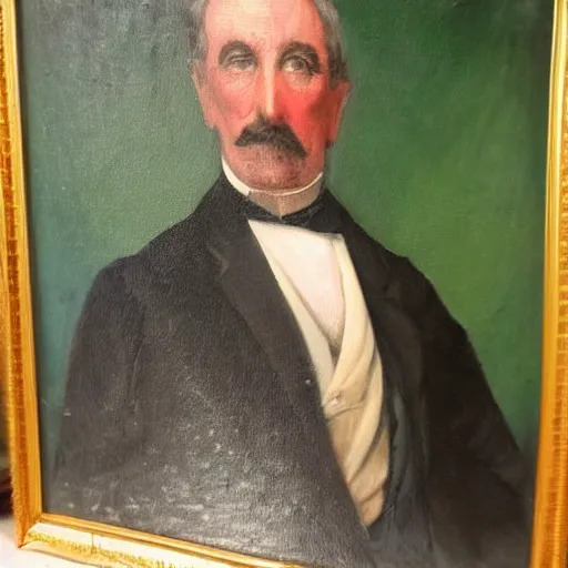 Image similar to Oil painting of a victorian politician. Detailed