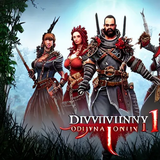 Image similar to divinity original sin 2 movie poster, high detail