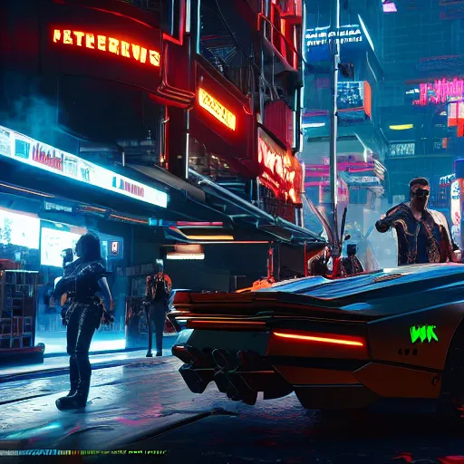 Image similar to Cyberpunk 2077 if it had two more years of development time, in-game screenshot