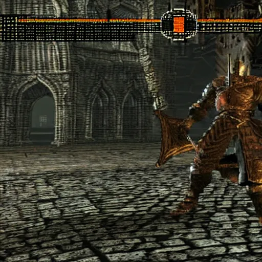 Image similar to Dark Souls in ps1 style