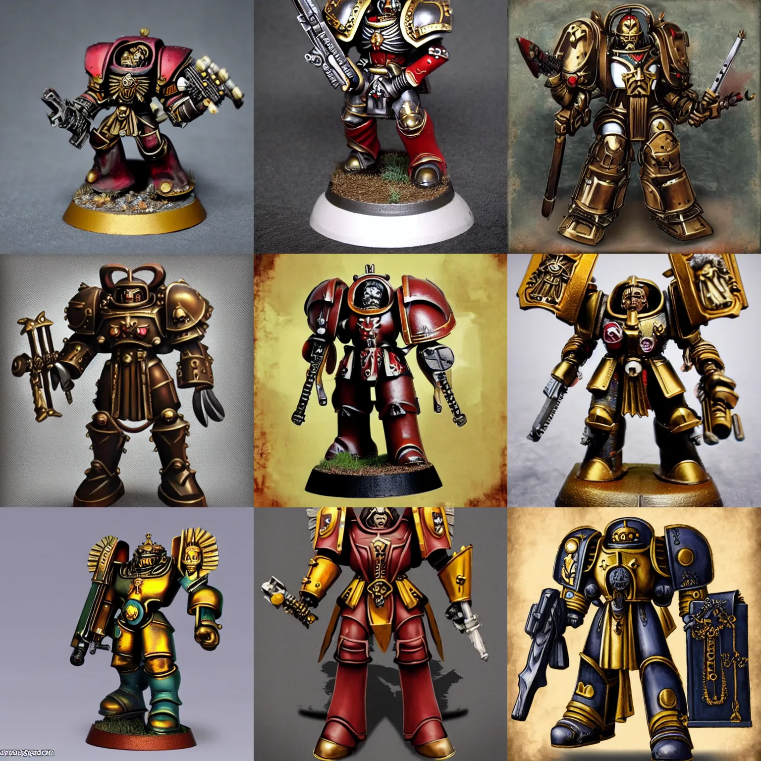 Prompt: saint godness in warhammer 4 0 k power armor