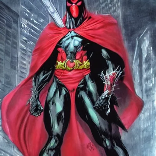 Image similar to spawn character design in the style of gabriele dell'otto