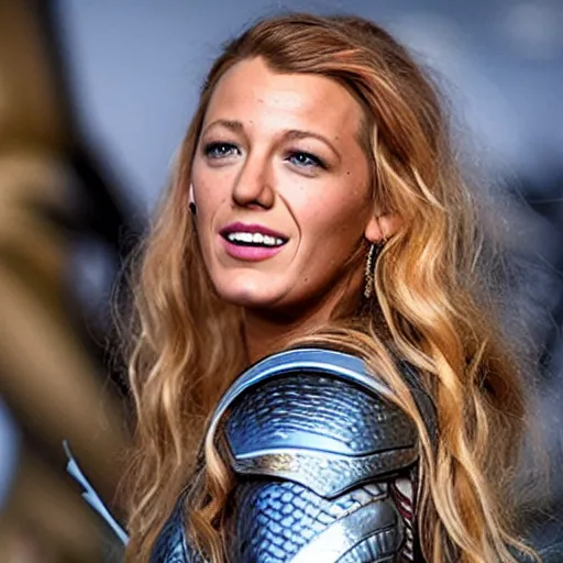 Prompt: blake lively as the mighty thor