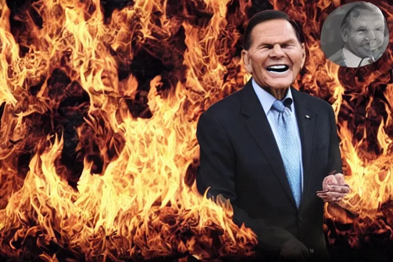 Image similar to kenneth copeland burning in hell