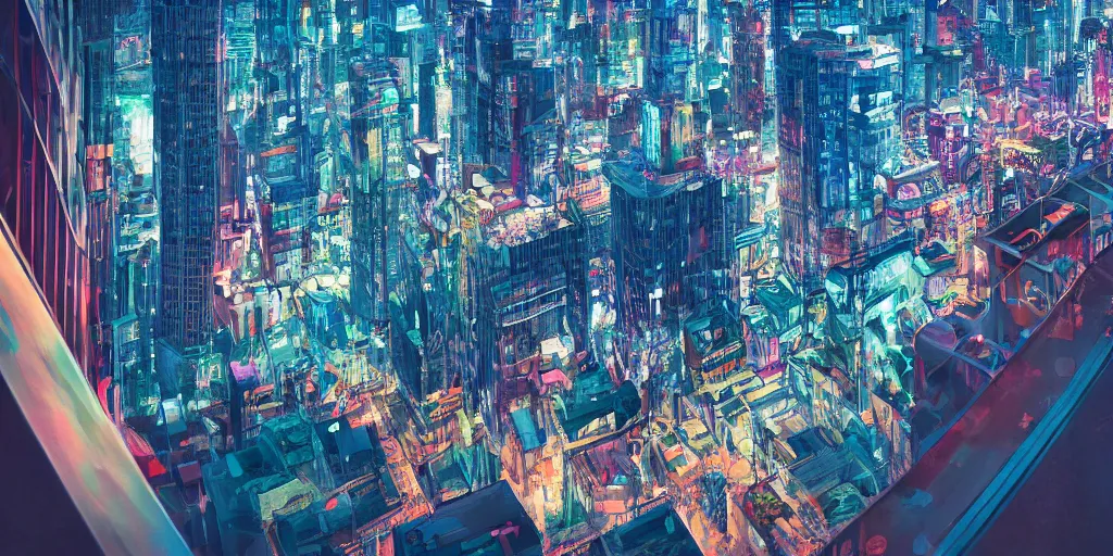 Image similar to Bustling vivid utopian city reimagined by Max Hay, fisheye lens!!!, 100mm photography, trending on artstation, 4k, 8k, lens distortion, chromatic aberration, soft focus blur, photorealistic imagery, photorealistic details, intricate, highly detailed