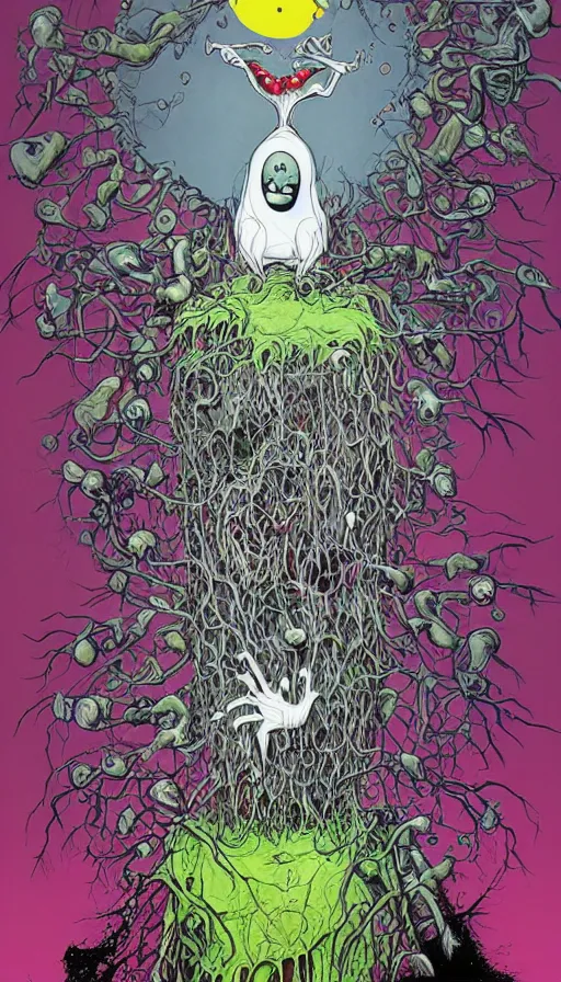 Image similar to The end of an organism, by alex pardee