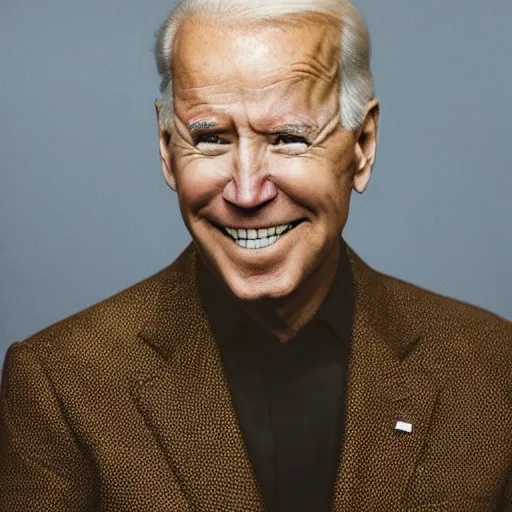 Image similar to a portrait of joe biden with background scenery by juergen teller, iris van herpen