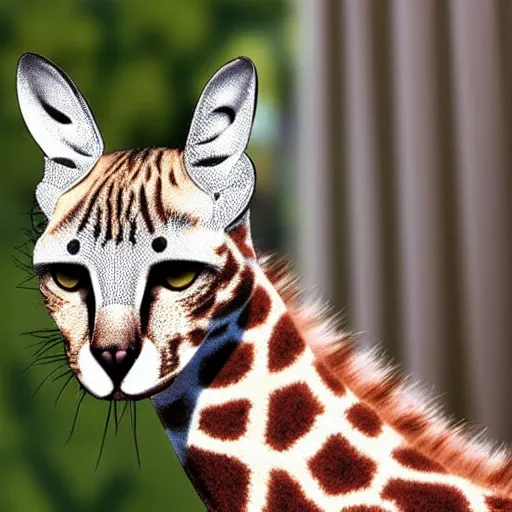 Prompt: cat giraffe hybrid