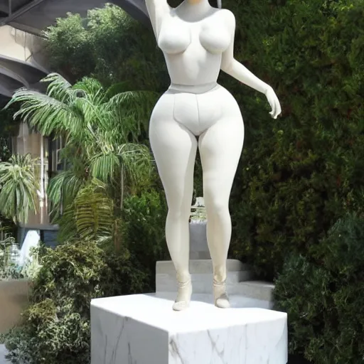 Image similar to kim kardashian statue made of marble