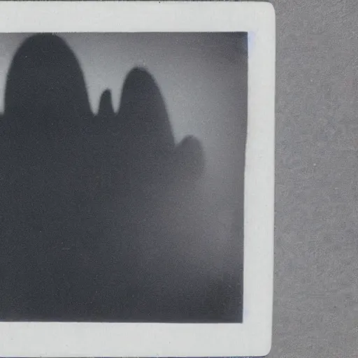 Image similar to old polaroid of a scary monster in the shadows