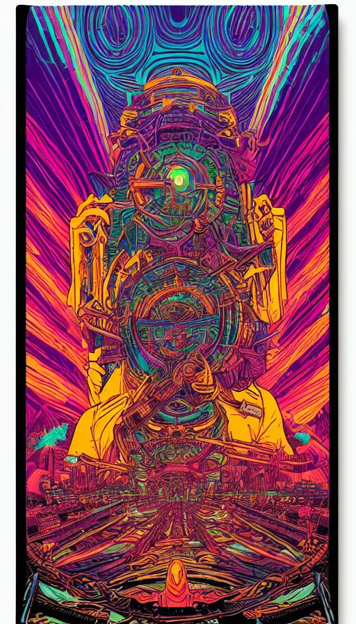 Image similar to Psytrance Artwork, by Dan mumford,