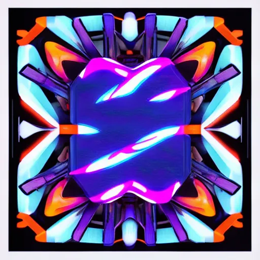 Image similar to the most original and beautiful profile picture on discord, symetrical, 4 k, beautiful gorgeous digital art, trending on artstation, dark, neon lights, colorful, joyful