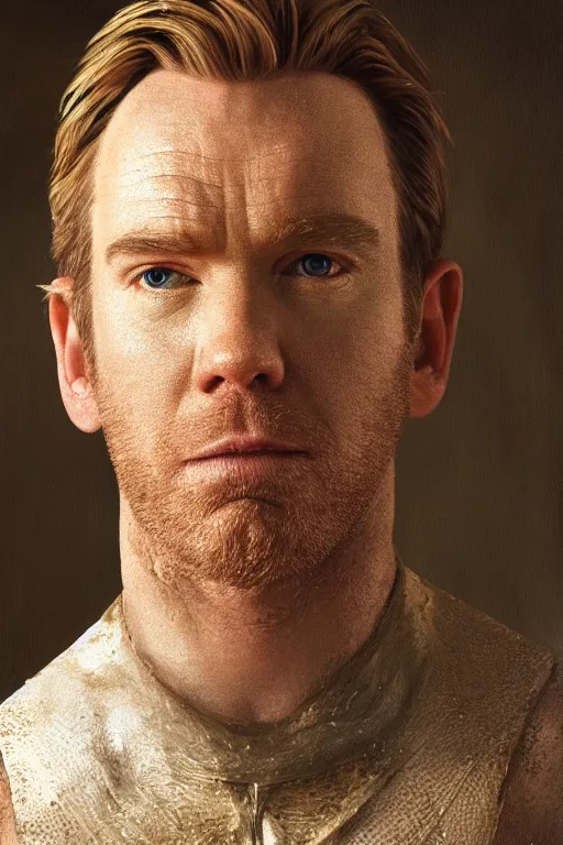 Image similar to an egg costume with ewan mcgregor in it, oil on canvas, intricate, 8 k highly professionally detailed, hdr, cgsociety