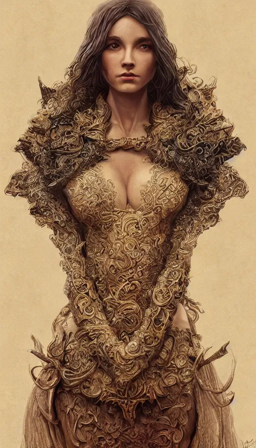 Image similar to peasent, traditional clothing, fame of thrones, fibonacci, sweat drops, intricate fashion clothing, insane, intricate, highly detailed, surrealistic, digital painting, artstation, concept art, smooth, sharp focus, illustration, Unreal Engine 5, 8K, art by artgerm and greg rutkowski and alphonse mucha