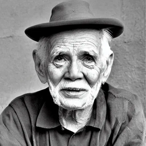 Image similar to a young, old man