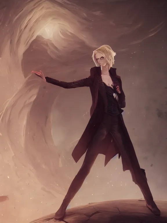 Image similar to illustration of annie leonhart inside arcane universe wearing an elegant tailcoat, au naturel, hyper detailed, digital art, trending in artstation, arcane league of legends, cinematic lighting, studio quality, smooth render, unreal engine 5 rendered, octane rendered, concept art, smooth, sharp focus, illustration, art by lise deharme and james c. christensen