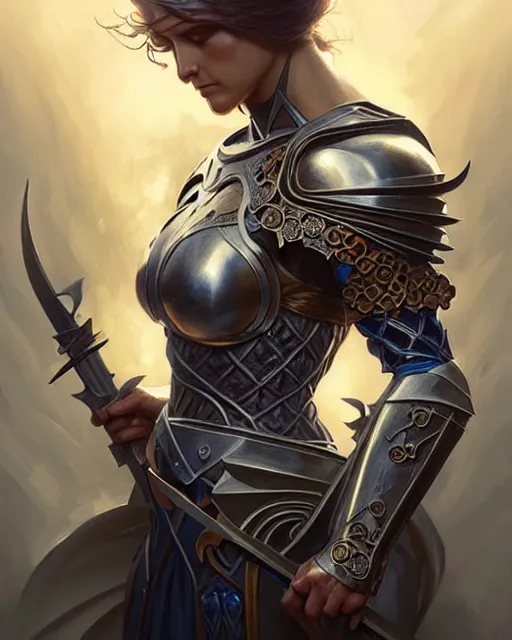 Image similar to Muscular and powerful medieval knight portrait, art nouveau, fantasy, intricate flower designs, elegant, highly detailed, sharp focus, art by Artgerm and Greg Rutkowski and WLOP