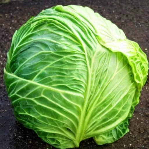 Image similar to cabbage with the face of Dwayne Johnson