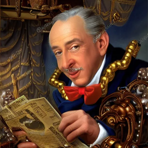 Image similar to the ceo of stock market, Realistic, Regal, Refined, Detailed Digital Art, Michael Cheval, Walt Disney (1937), François Boucher, Oil Painting, Steampunk, Highly Detailed, Cinematic Lighting, Unreal Engine, 8k