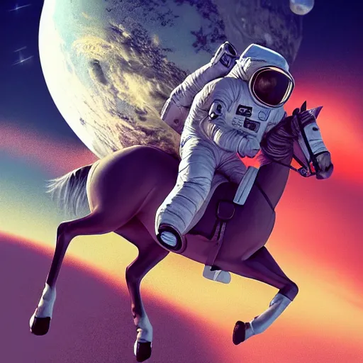 Image similar to a photo of an astronaut riding on a horse, ultra detailed, 8 k, trending on artstation, award - winning art,