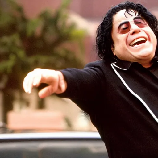 Image similar to danny devito as michael jackson, movie still