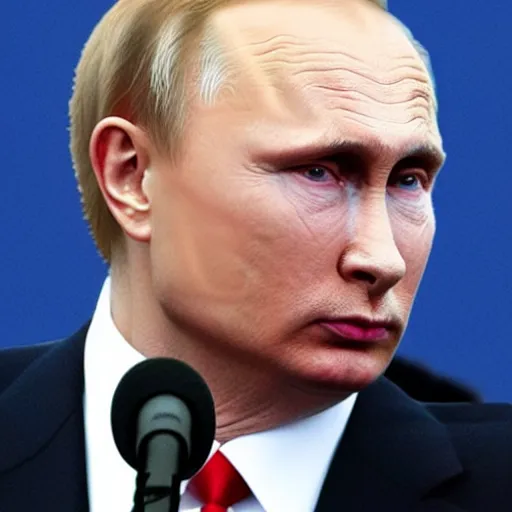 Image similar to The love child of Putin and Trump