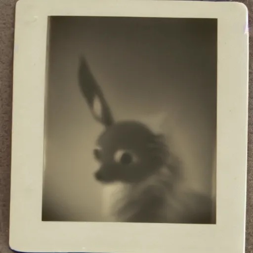 Image similar to 1 9 5 0 s polaroid picture of eevee