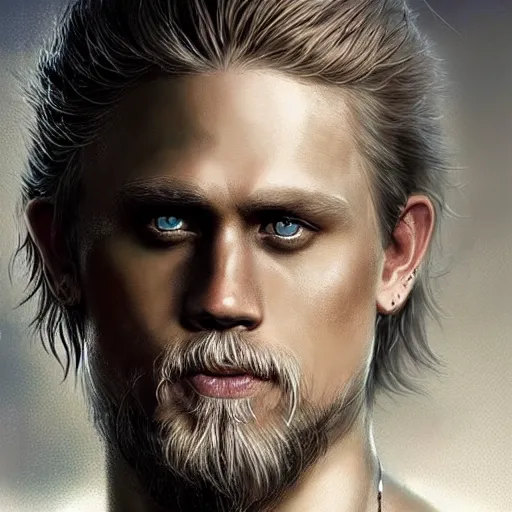 Prompt: charlie hunnam, darkwave, darksynth character portrait, sharp, digital matte painting, art by luis royo, greg rutkowski, wlop, dramatic lighting, trending on artstation