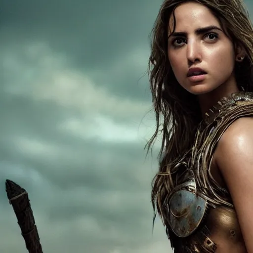 Image similar to Ana de Armas as amazon warrior hyper realistic 4K quality