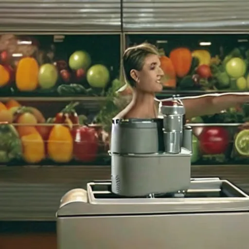 Image similar to tv still of a 2001 juicing machine informercial
