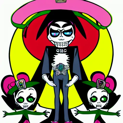 Image similar to papa emeritus iv in the style of the powerpuff girls