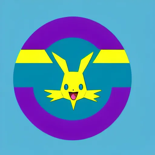 Image similar to pokemon logo , 2d , vector illustration , gradient , professional , colorful