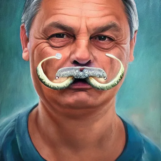 Image similar to viktor orban with a beer moustache, anatomically correct, oil painting, hyper realistic, 8 k highly detailed