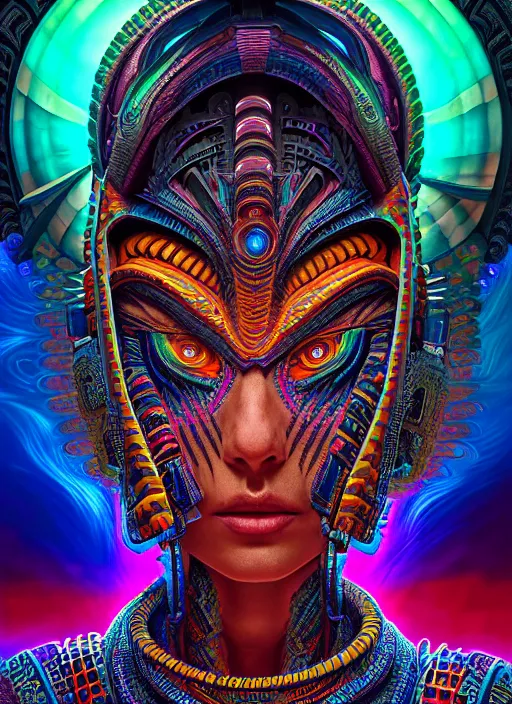 Prompt: hyper detailed ultra sharp 3 d render like a oil painting aztec serpent warrior princess, fractal plane, deep voyage, parallel existence, earthwave, colorful, neon, ornate, intricate, digital painting, concept art, smooth, sharp focus, illustration, art by artgerm and greg rutkowski and h. r. giger, 8 k