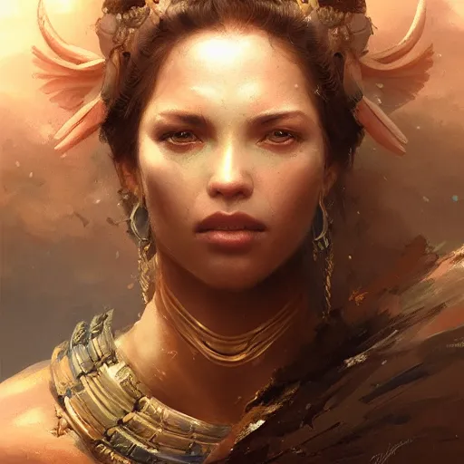 Prompt: a beautiful portrait of a sky goddess by Greg Rutkowski and Raymond Swanland, Trending on Artstation, ultra realistic digital art