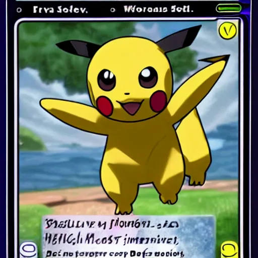 Image similar to a pokemon card