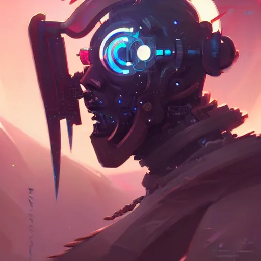 Image similar to a portrait of a cybernetic samurai, cyberpunk concept art by pete mohrbacher and wlop and artgerm and josan gonzales, digital art, highly detailed, intricate, sci-fi, sharp focus, Trending on Artstation HQ, deviantart, unreal engine 5, 4K UHD image