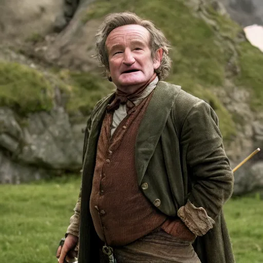 Image similar to Robin Williams as Bilbo Baggins 8k hdr