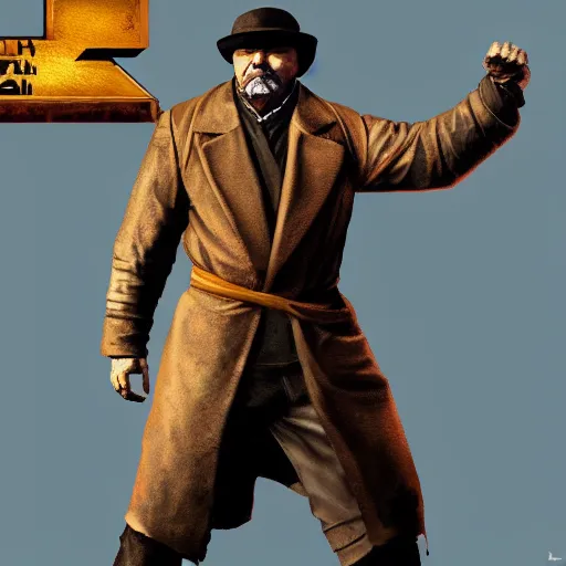 Image similar to lenin in mortal kombat mk 1 1 video game splash screen concept art very very detailed