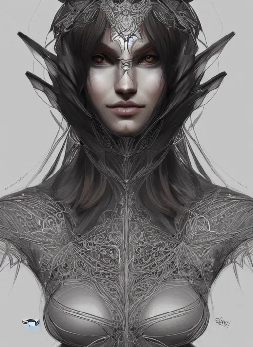 Image similar to symmetry!! full shot sketch!! of a female character, sketch!!, intricate, elegant, highly detailed, digital painting, artstation, concept art, sharp focus, illustration, art by grzegorz przybys and yintiong