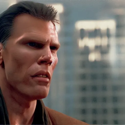 Image similar to Live Action Still of Jerma in Die Hard, real life, hyperrealistic, ultra realistic, realistic, highly detailed, epic, HD quality, 8k resolution, body and headshot, film still