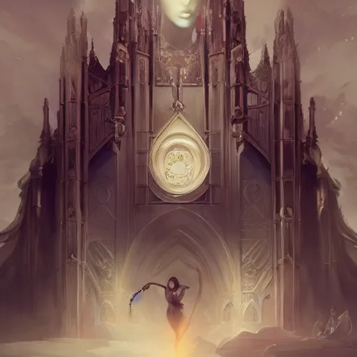 Image similar to cathedral to the artificial gods, by charlie bowater, peter mohrbacher, carl gustav carus, lise deharme, trending on artstation