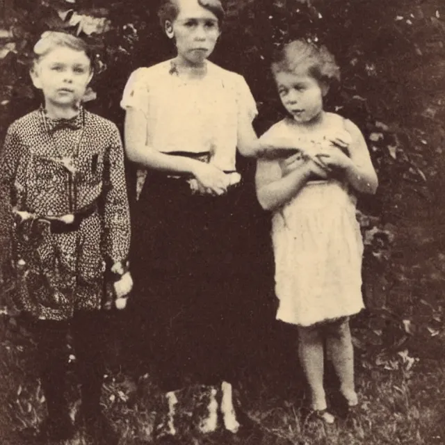 Image similar to bad omen, vintage photograph