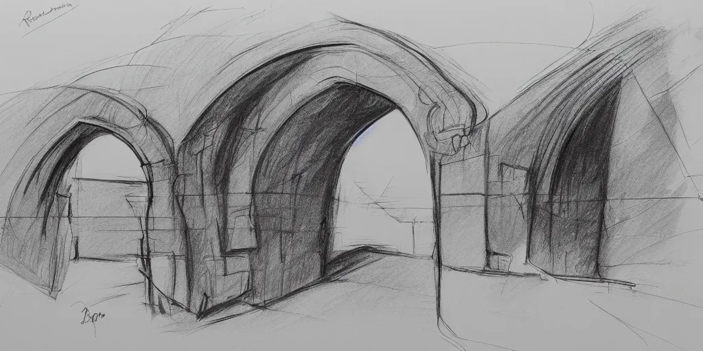 Prompt: Arch Rasem Badran sketch