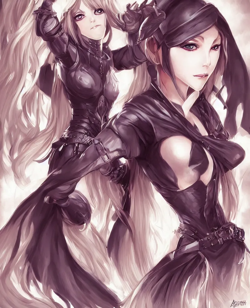 Image similar to an original female anime character from fantasy medieval western europe by artgerm