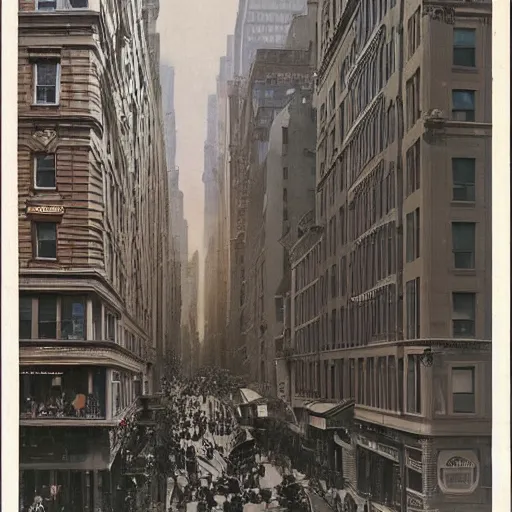 Image similar to This Kind Of Smart, Walkable, Mixed-use Urbanism Is Illegal To Build In Most American Cities, 1910s architecture, new york city, victorian architecture, tall buildings, amazing photograph, award winning, national geographic, cover of magazine, highly detailed, photorealistic