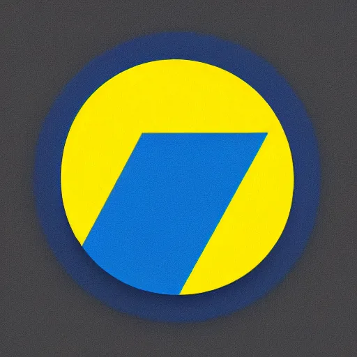 Prompt: Simple Icon for the department of mathematics. Blue and Yellow. Abstract.