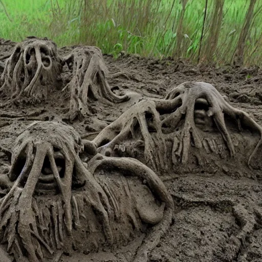 Image similar to dead heads rolling in mud