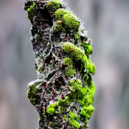 Prompt: lichen : : canon ef 1 0 0 mm f / 2. 8 l macro, macro photography, nature, photorealism