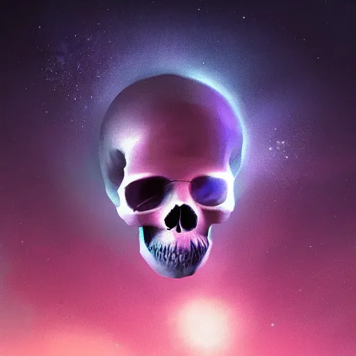 Image similar to a planet that resembles a skull, stars in the background, natural, ultra detail. digital painting, beautiful, concept art, ethereal, cinematic, epic, 8k, high detail, Artstation, illustration, Trending on Artstation, Artstation HQ, Artstation HD, deviant art, Pinterest, digital art,